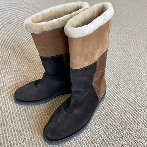 Aquatalia Paulina patchwork weatherproof boots, size 7